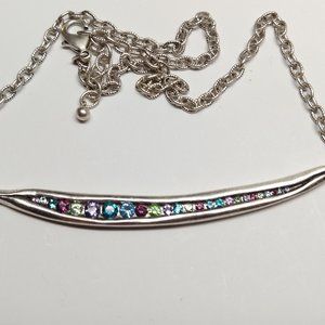 Patricia Locke Necklace Silver in Water Lily  Story Swarovski Crystal